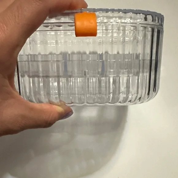 Clear Storage Container with Orange Handle - Picture 2 of 13